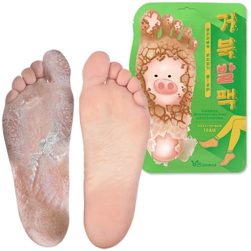 Elizavecca Witch Piggy Hell-Pore Turtles Foot Pack Отшелушивающая маска-носочки для ног: Назначение Восстановление