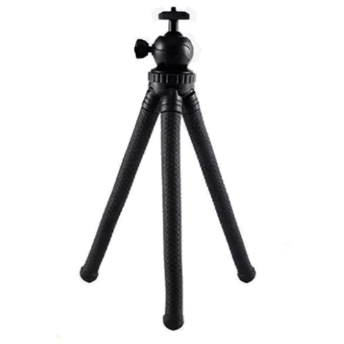 Гибкий прорезиненный штатив MSCAM Sillicon Tripod Black (15см)