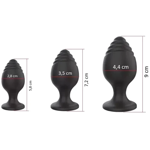 Набор анальных стимуляторов Boss Series - Silicone Anal Plugs Set (BS7800018)