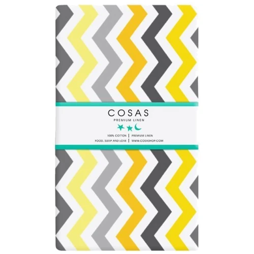 Набор простыней Cosas White/Zigzag yellow grey 120x60 см (4822052056899)