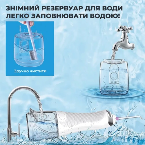 Зубная щетка H2ofloss Travel Kit HF-6 White: Тип Ирригатор