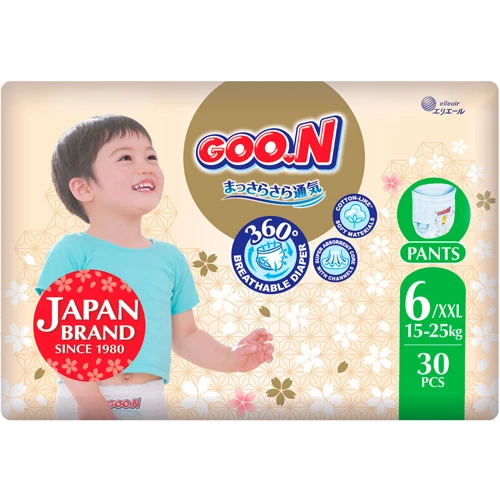 Трусики-подгузники Goo.N Premium Soft 2XL 15-25 кг 30 шт. (F1010101-159)