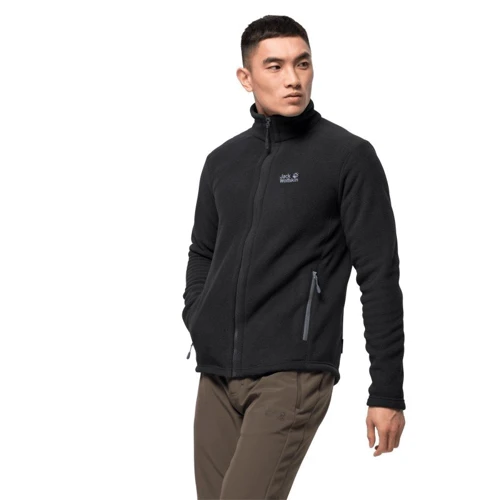 Толстовка Jack Wolfskin Midnight Moon Men 1703853-6000 52 черная на молнии: Вид Толстовки