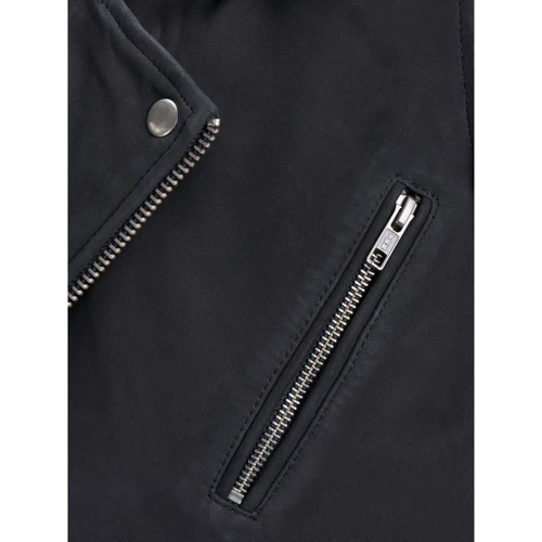 Кожаная куртка Jack & Jones 74667606 54 черная демисезон: Фасон Косуха