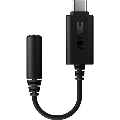 Адаптер Asus Adapter USB-C to Mini-jack 3.5 AI Noise-Canceling Black (90YH02L1-B2UA00)
