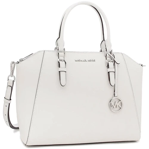 Жіноча сумка тоут Michael Kors біла (889154941489)