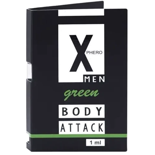 

Духи с феромонами для мужчин X phero Men Green Body Attack, 1 ml