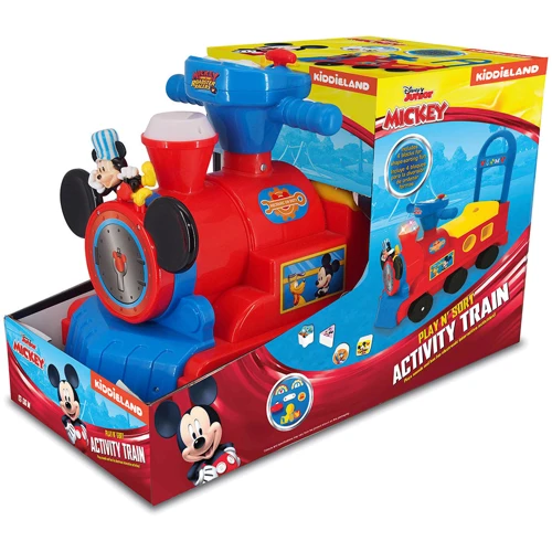 Чудомобиль Kiddieland - Микки-Маус: паровозик-сортер (свет, звук) (54874)