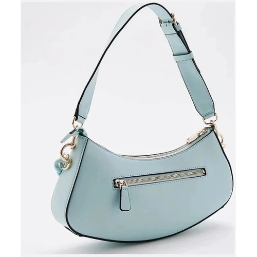 Женская сумка багет GUESS CORINA TOP ZIP SHOULDER BAG светло-бирюзовая (HWVP8766180-ICE): Страна производитель США