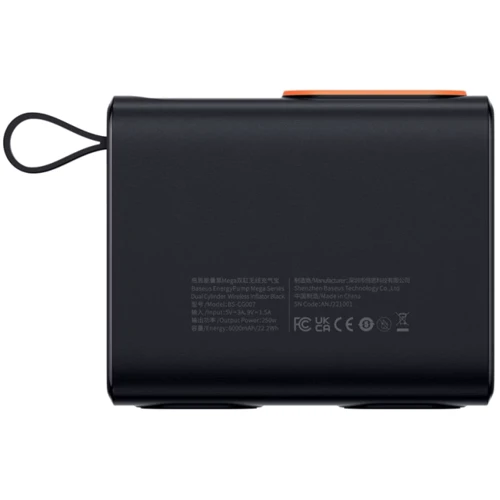 Беспроводной инфлятор (насос) Baseus Mega EnergyPump Series Dual Cylinder Wireless Inflator (CRNL060001): Тип манометра компрессора цифровой