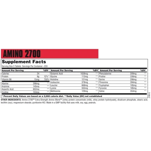 Аминокислота для спорта Universal Nutrition Amino 2700 120 tabs: Тип Комплексные