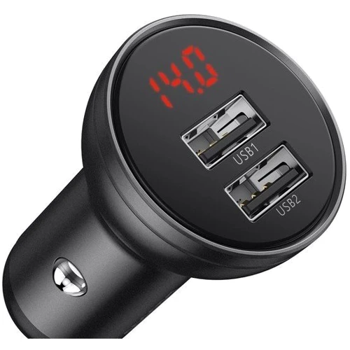 Зарядное устройство Baseus Car Charger Digital Display Dual 24W with Primary Colors 3-in-1 Gray (TZCCBX-0G): Тип автомобильное