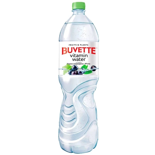 Напиток безалкогольный Buvette Vitamin water Черная смородина-мята сокосодержащий негазированный 1.5 л (4820115403062)
