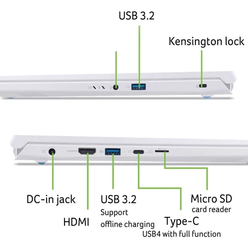 Ноутбук Acer Nitro V 14 AI ANV14-62-R9E7 Pearl White (NH.QW4EU.006) UA