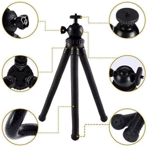 Гибкий прорезиненный штатив MSCAM Sillicon Tripod Black (15см): Тип аксессуара Гибкий прорезиненный штатив