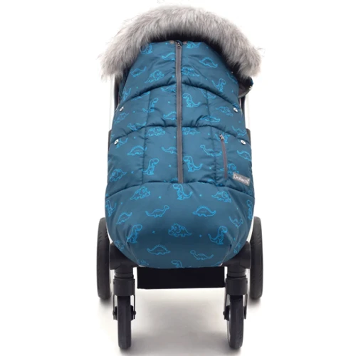 Тренд на флисе ДоРечі Дино с опушкой синий (2060 O)