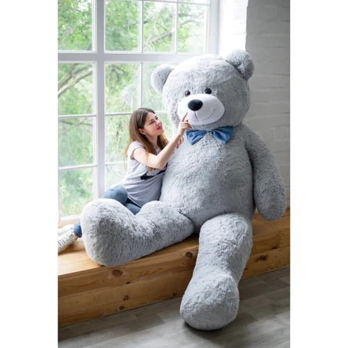 Мягкая игрушка Уильям 250 см серый
