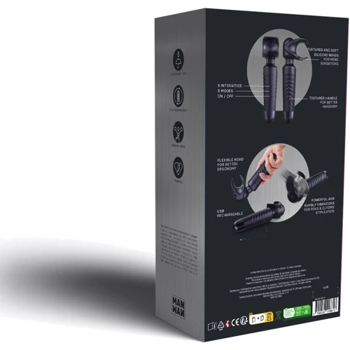 Вибромассажер-мастурбатор Manwan MAN.WAND EVO Black Plum (отлично для пар, виброминет)