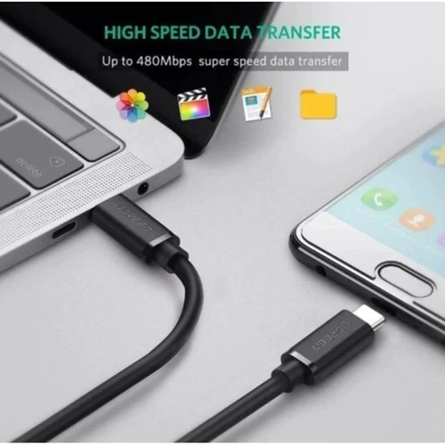 Кабель Ugreen USB-C to USB-C 3A 1m Black (50997) фото 3