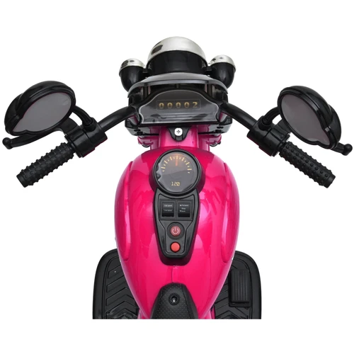 Детский трехколесный электромотоцикл Bambi Harley-Davidson розовый (M 5739EL-8)