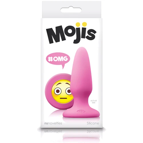 NS Novelties Mojis Plug #OMG Medium - средняя анальная пробка, 8x3.7 см, розовый