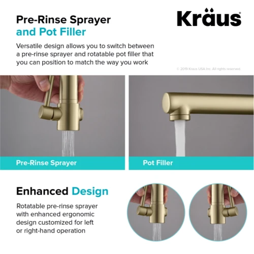 Змішувач для кухонного миття Kraus Artec Pro KPF-1603BG