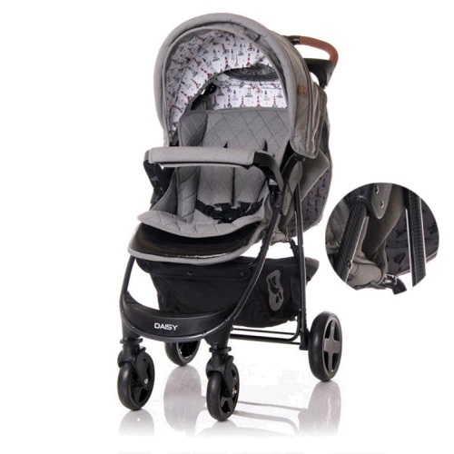 Универсальная коляска 2 в 1 Lorelli DAISY SET с автокреслом (dark grey lighthouse): Ширина шасси 49 см