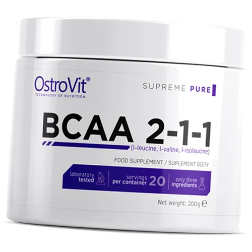 Аминокислота для спорта OstroVit Extra Pure BCAA 200 g Pure