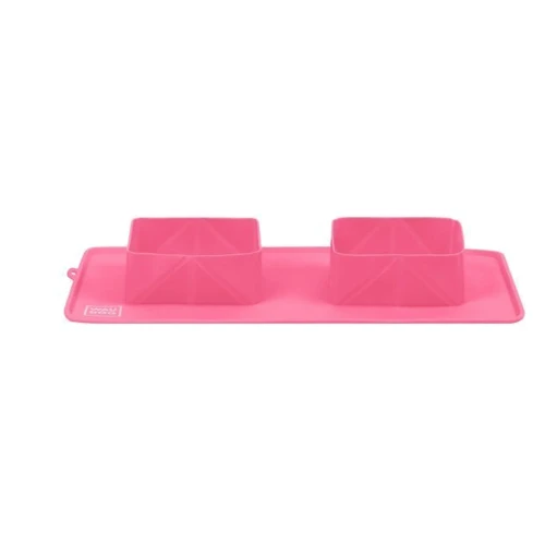 Миска складная WAUDOG Silicone 385х230х50 мм розовый (50807): Особенности Походная