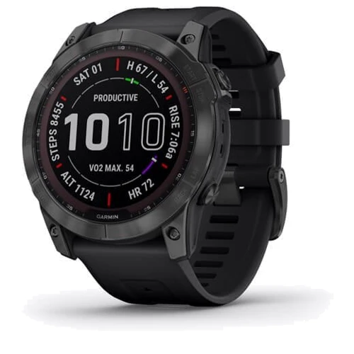 Смарт-часы Garmin Fenix 7X Sapphire Solar Carbon Grey DLC Titanium with Black Band (010-02541-11)