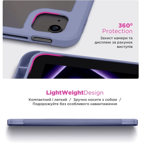 Аксесуар для iPad ArmorStandard Y-type Case with Pencil Holder Purple for iPad Air 11 (2024 / 2025) (ARM77527) фото 5