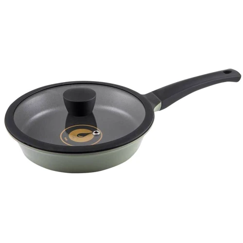 Сковорода RINGEL Zitrone Olive 24 см із кришкою (RG-2108-24/OL): Кришка в комплекті скляна кришка з отвором для виходу пари