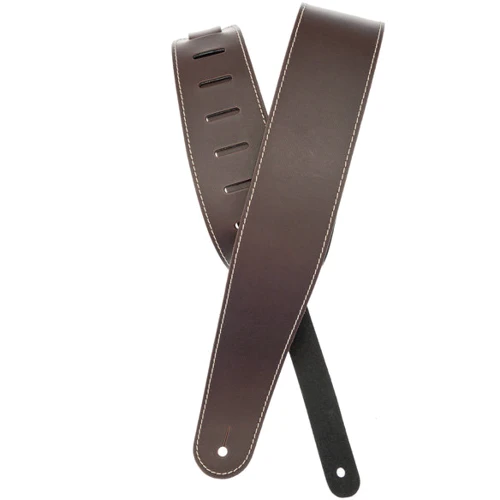 Ремень гитарный PLANET WAVES PW25LS01DX Classic Leather Guitar Strap with Contrast Stitch, Brown