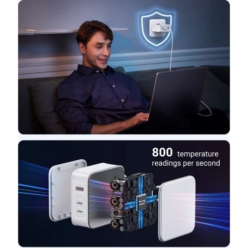 Зарядний пристрій Ugreen Wall Charger 2xUSB-C+USB CD289 GaN 140W з USB-C Cable White (15339) фото 9