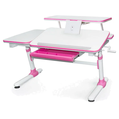 Стіл Evo-kids Darwin Pink з полицею (арт.Evo-502 P + полку Evo-S 515)