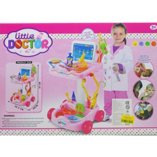 Докторский набор с тележкой DE SHENG DA TOYS "Little Doctor" (розовый) (606-1/5): Производитель DE SHENG DA TOYS