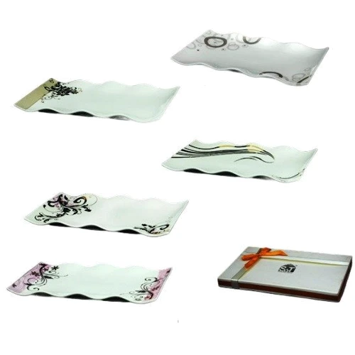 Блюдо S&T Кристали в асортименті 25.5х15 см (9713): Тип Блюдо прямокутне