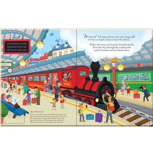 Wind-up Train / Інтерактивна книга Потяг: Виробник Usborne