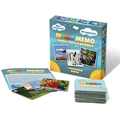 Настольная игра Нескучные Игры Ми-Ми-Мемо Птицы: Вид обучающие