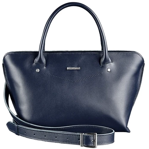 Женская сумка тоут Midi BlankNote темно-синяя (BN-BAG-24-navy-blue)