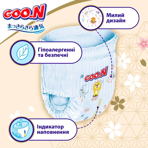Трусики-підгузки GOO.N Premium Soft, 7 3XL унисекс, 22 шт (F1010101-160): Розмір підгузника 8 (XXXL)
