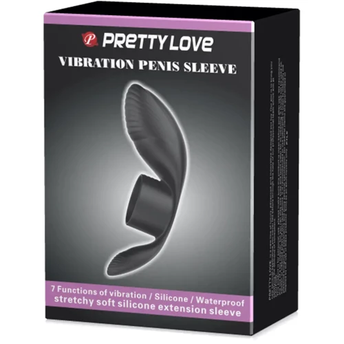 Виброкольцо LYBAILE Pretty Love Vibration Penis Sleeve Black (BI-210198)