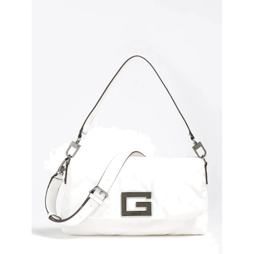 Женская сумка-сэтчел Guess Brightside Shoulder Bag белая (HWQW7580190-WHI)
