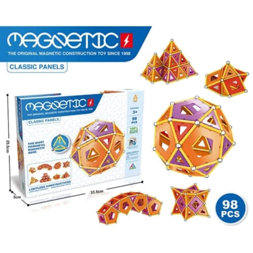 Конструктор магнітний BK Toys Magnetic Rainbow 98 деталі (777-4)