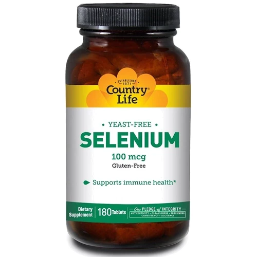 Country Life Selenium 100 mcg 180 Tabs Селен бездрожжевой