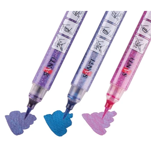 Маркеры SANTI Glitter Brush акварельные, оттенки фиолетового с глиттером 3 шт (390770): Пол Мальчик, Девочка