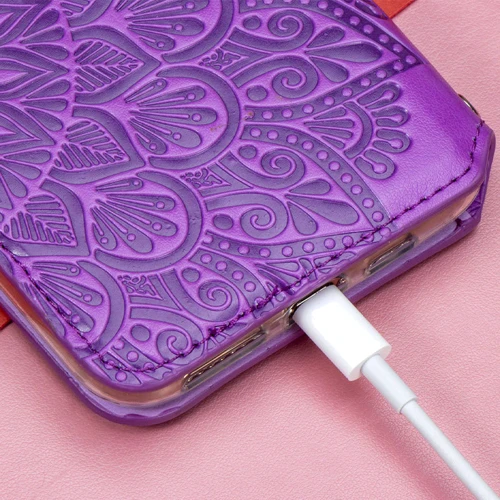 Аксесуар для смартфона Mobile Case Getman Mandala PU Violet for Xiaomi Mi 10T / Mi 10T Pro: Матеріал Искусcтвенная шкіра і Термополиуретан