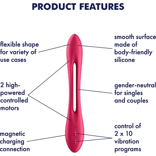 Масажер для пар Satisfyer - Elastic Joy (червоний)