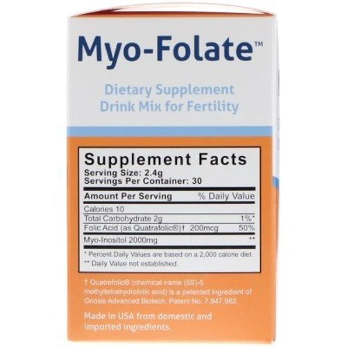 Fairhaven Health Myo-Folate A Drinkable Fertility Supplement Unflavored 30 Packets, 2.4 g Each Міо-фолат для фертильності: Тип вітамін B