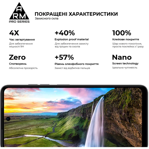 Аксесуар для смартфона ArmorStandart Tempered Glass Pro Black для Tecno Spark 20C (BG7n) (ARM73615): Колір черный